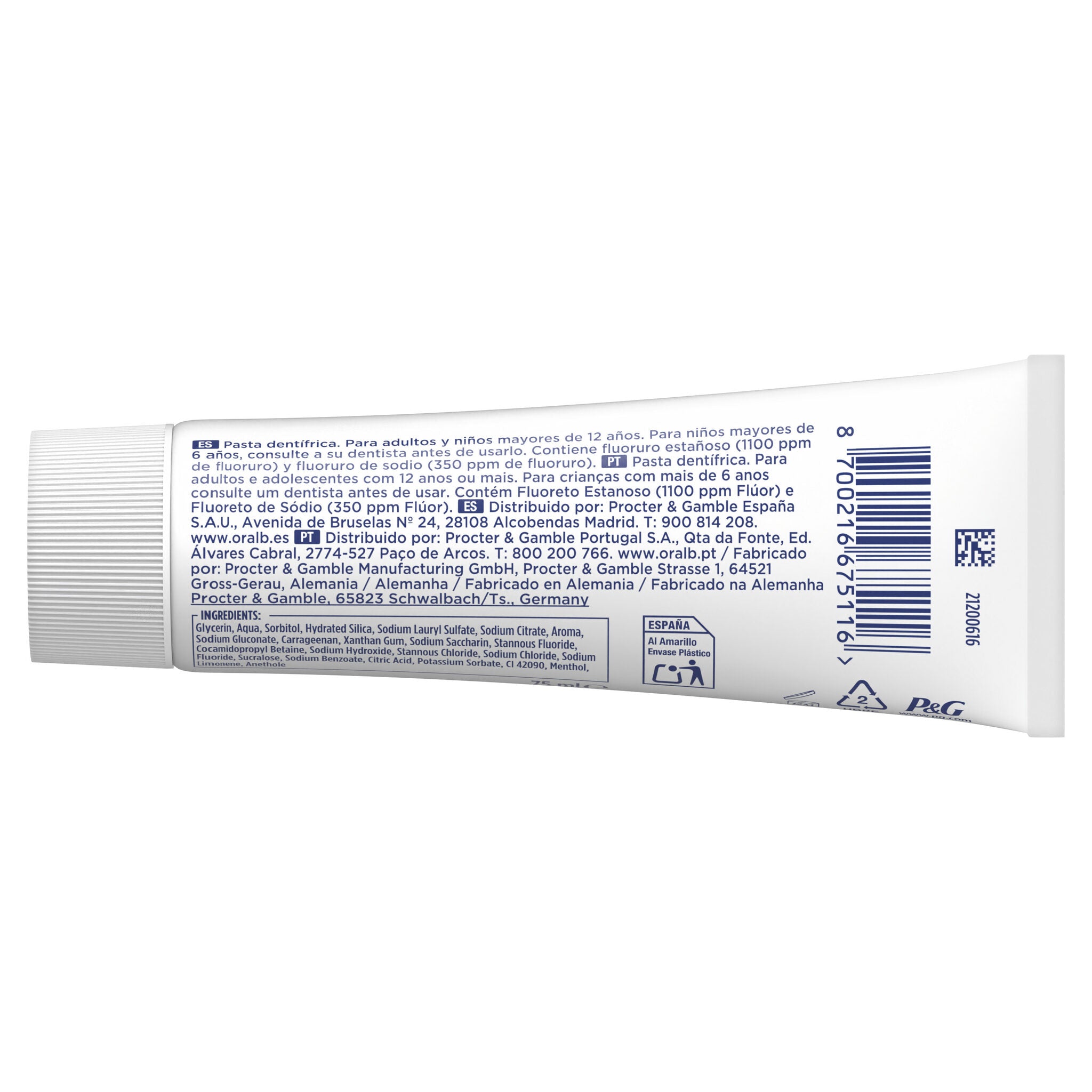 Dentífricos advance fortalece esmalte Oral b 75 ml