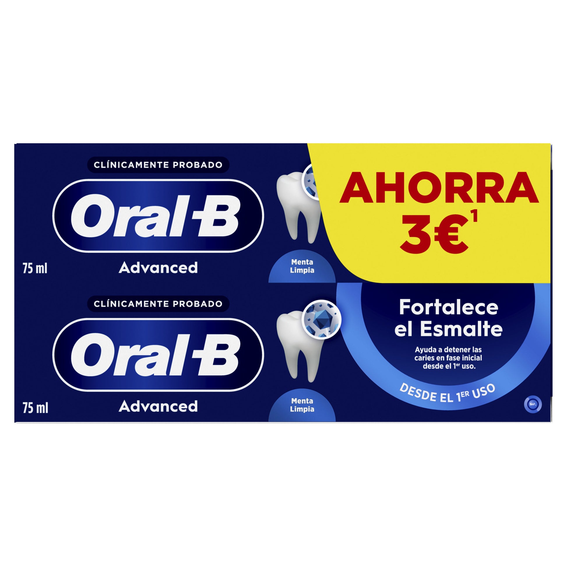 Dentífricos advance fortalece esmalte Oral b p2 75ml/u