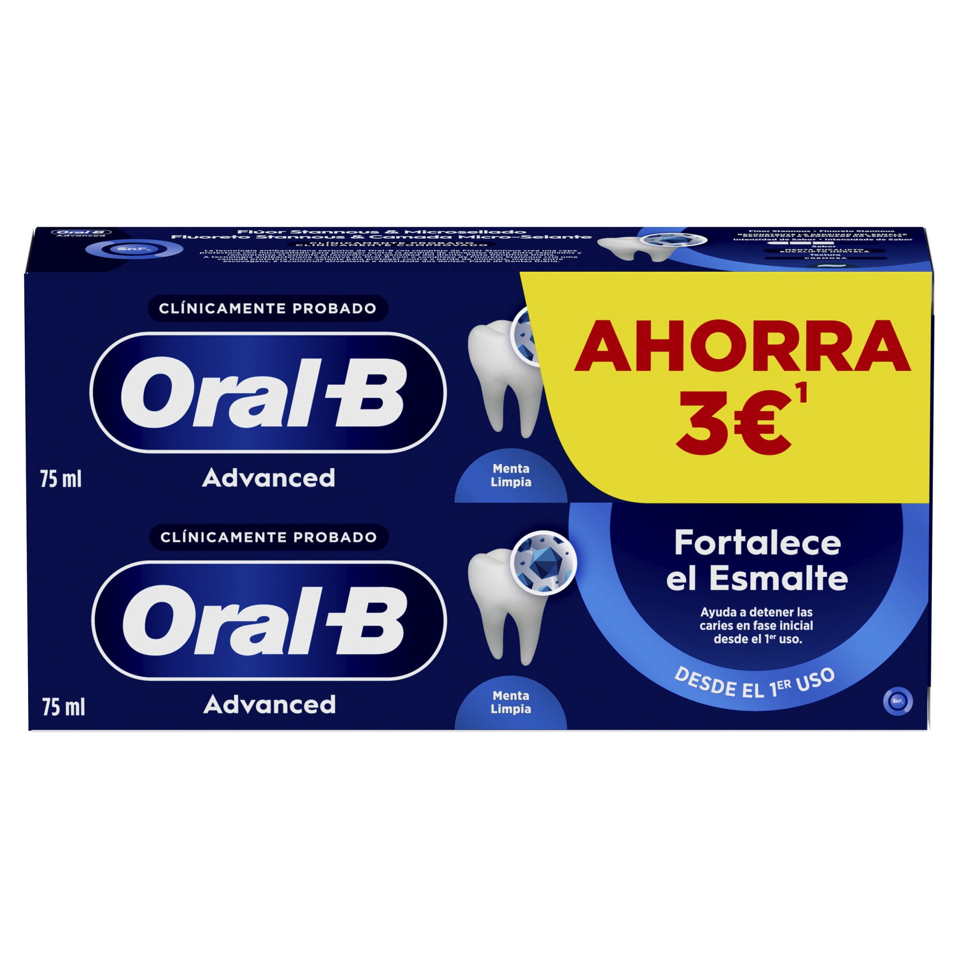 Dentífricos advance fortalece esmalte Oral b p2 75ml/u