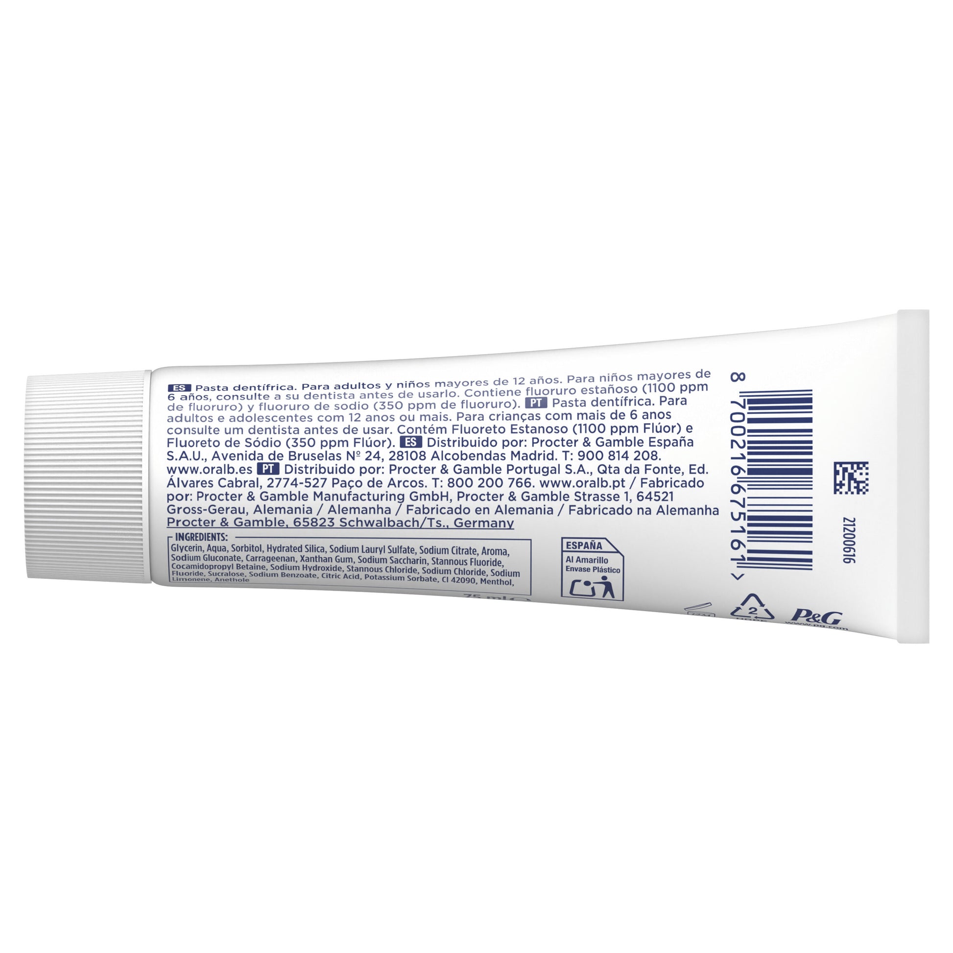 Dentífricos advance fortalece esmalte Oral b p2 75ml/u
