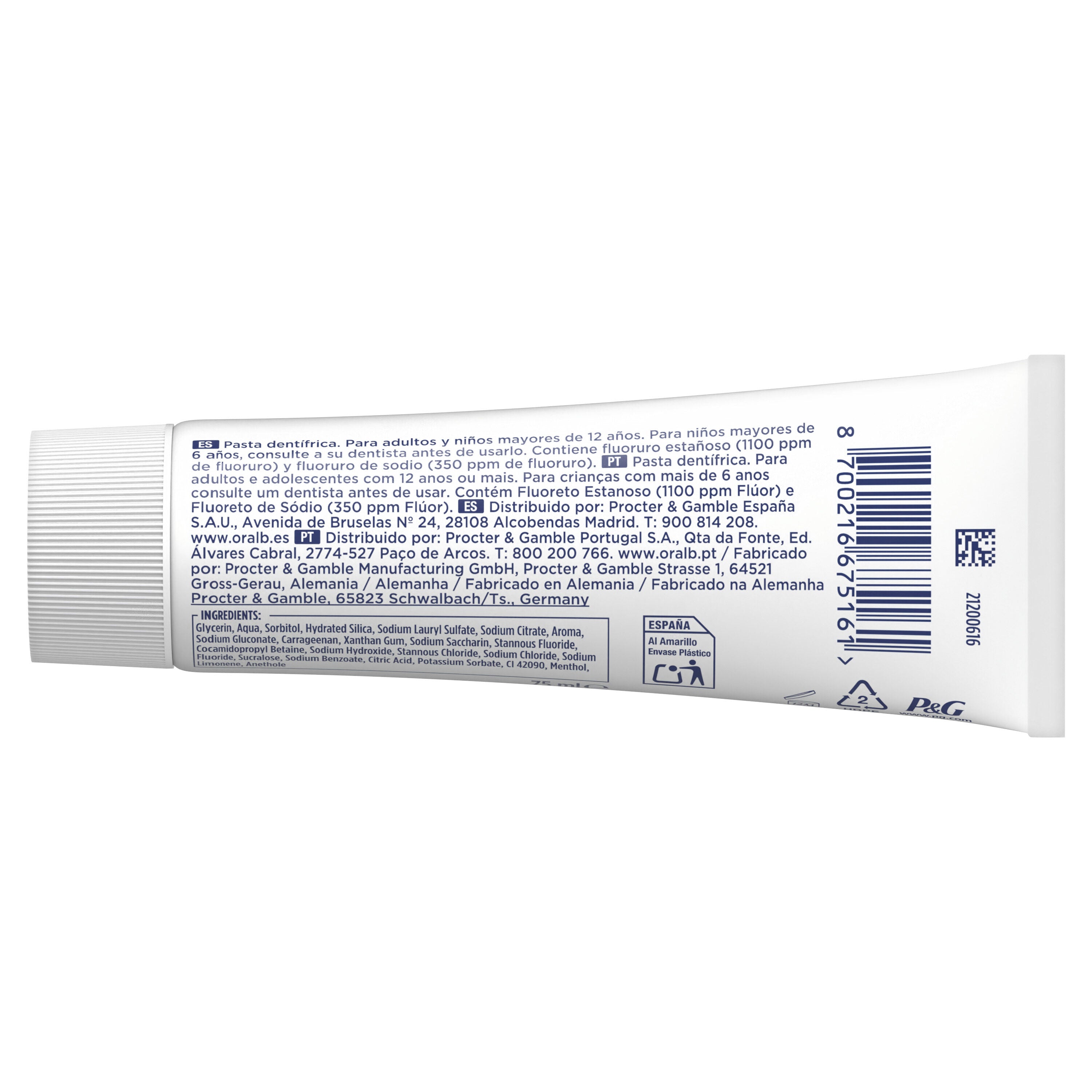 Dentífricos advance fortalece esmalte Oral b p2 75ml/u