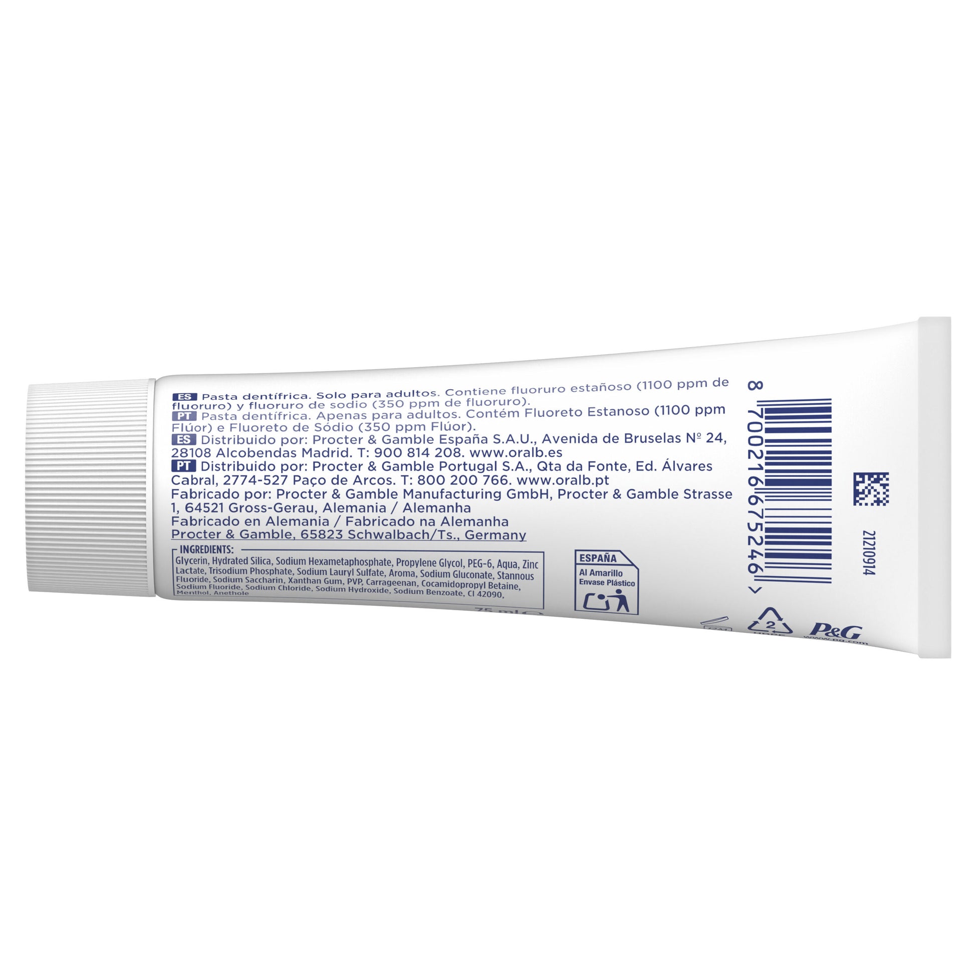 Dentífrico antibacteriano prevencion del sarro Oral b 75ml