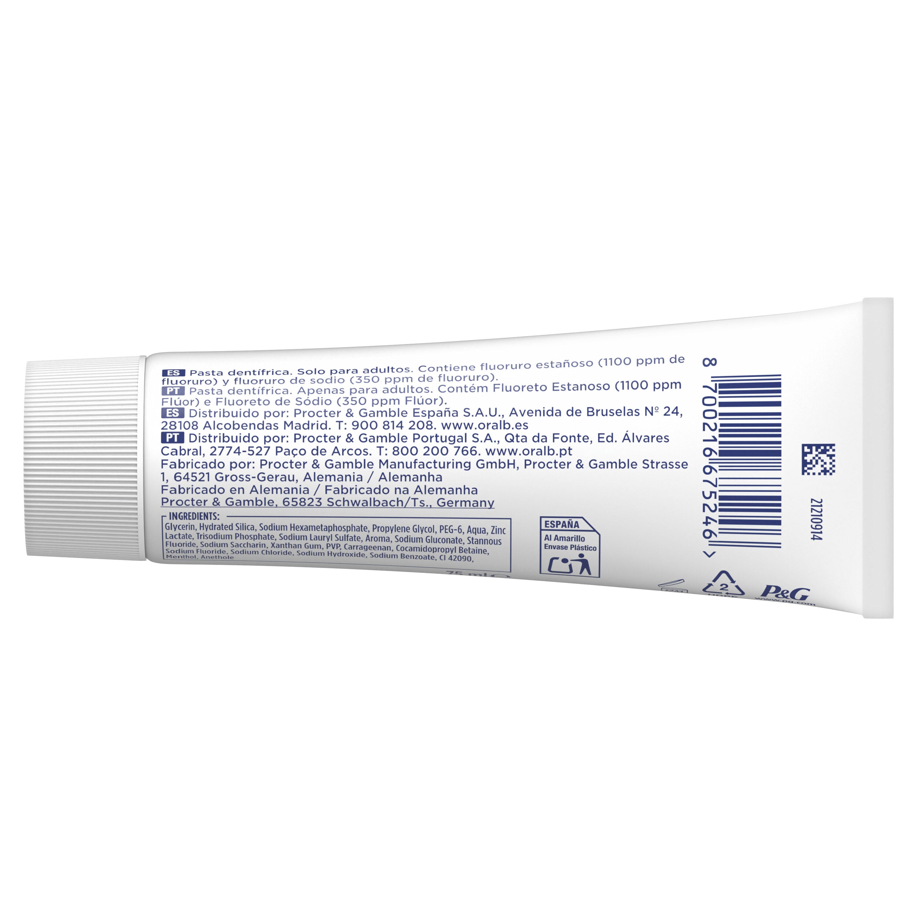 Dentífrico antibacteriano prevencion del sarro Oral b 75ml