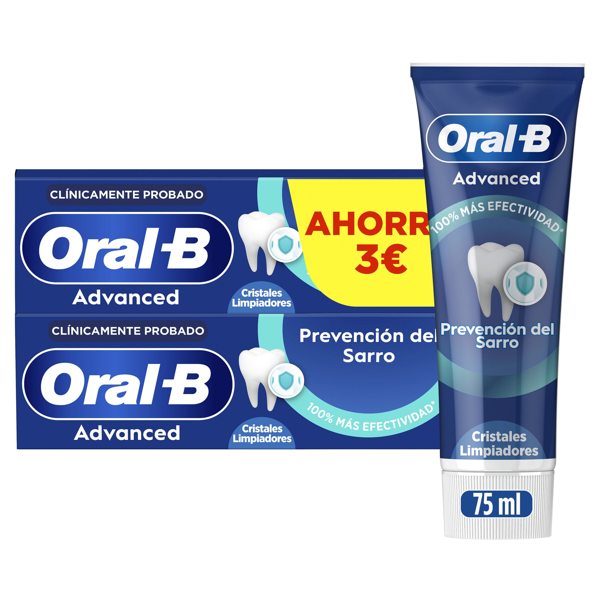 Dentífricos addvance prevencion sarro Oral b p2 75ml/u