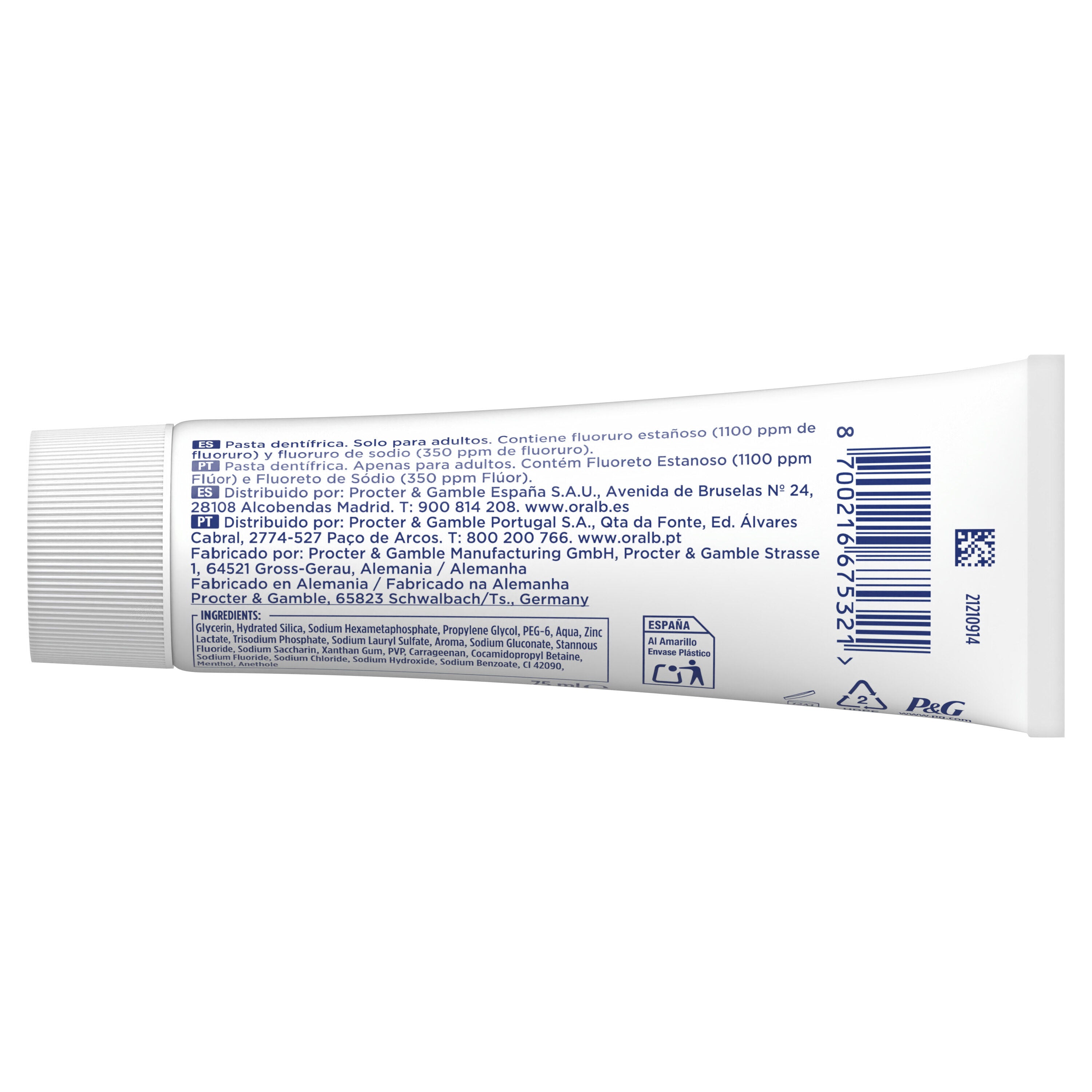 Dentífricos addvance prevencion sarro Oral b p2 75ml/u