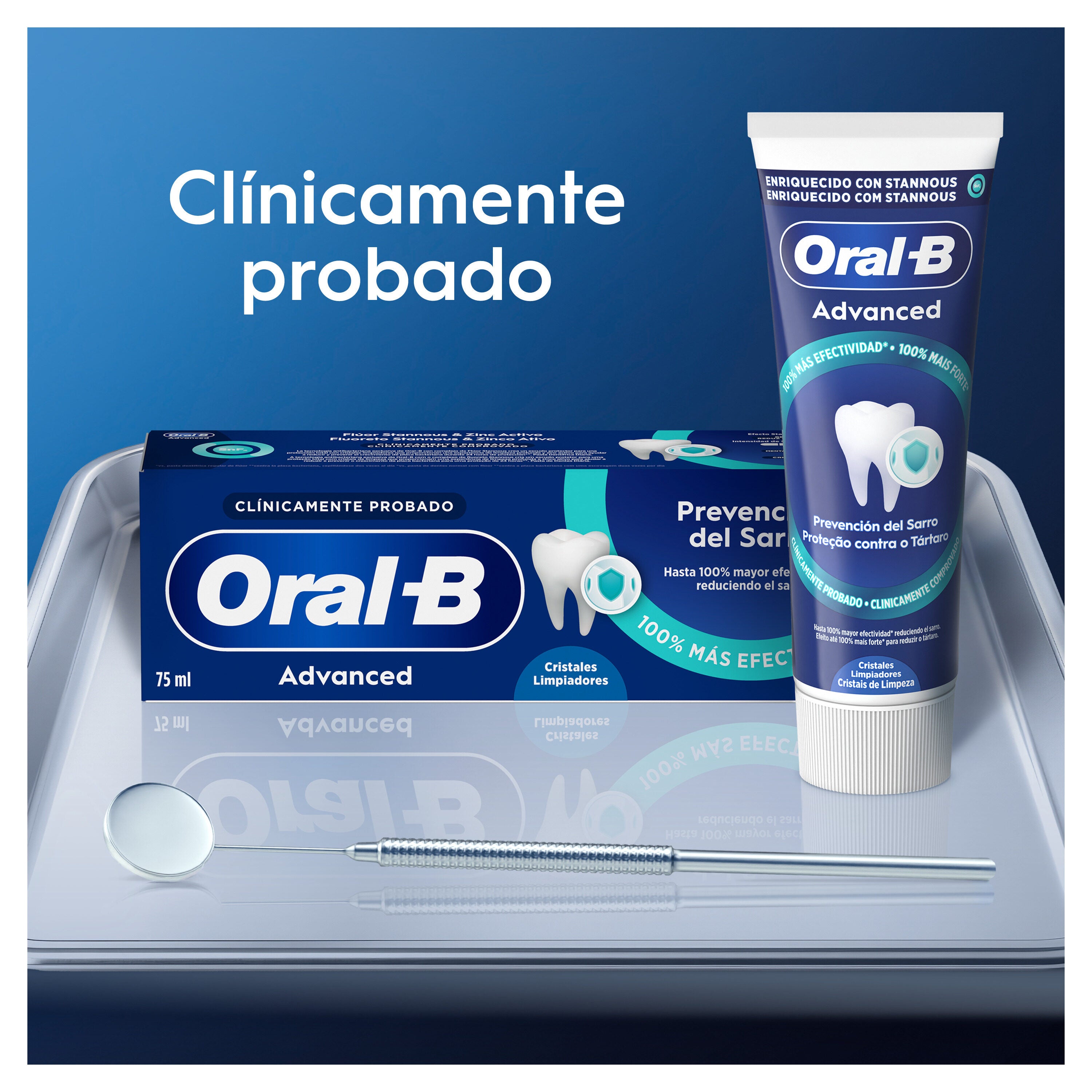 Dentífricos addvance prevencion sarro Oral b p2 75ml/u
