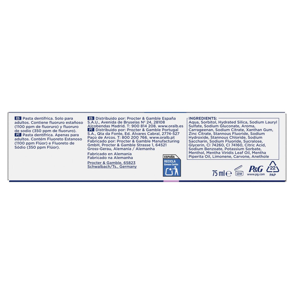 Dentífrico advance encías Oral b 75ml