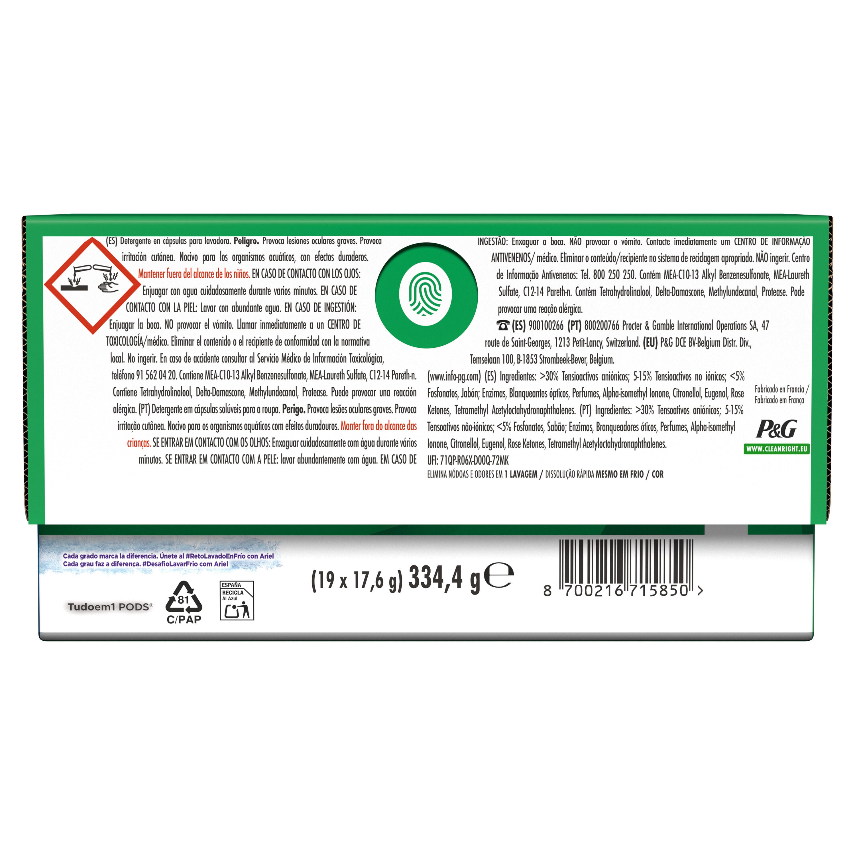 Detergente capsulas color Ariel 3en1 pods19d