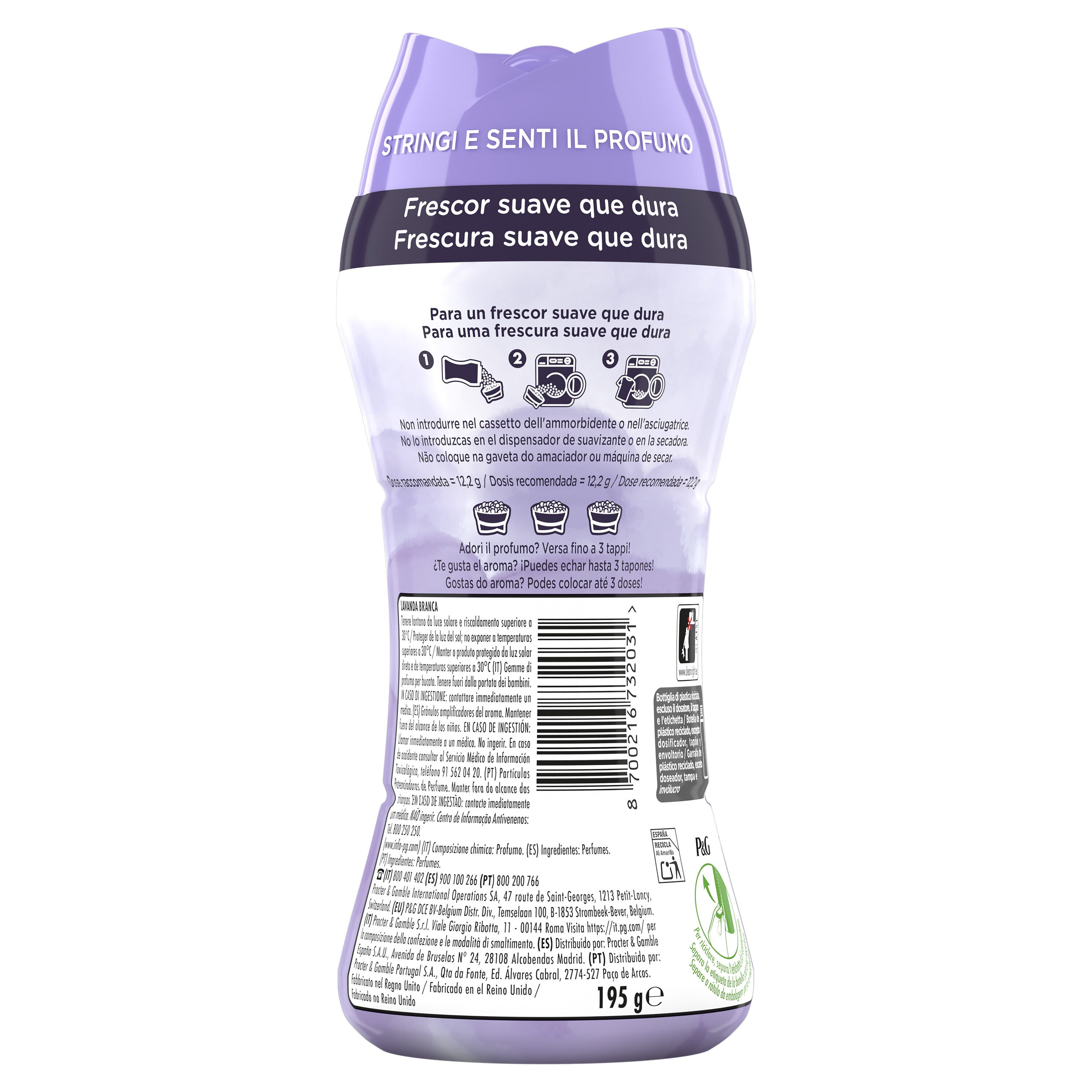 Perlas lavanda blanca Lenor 195g
