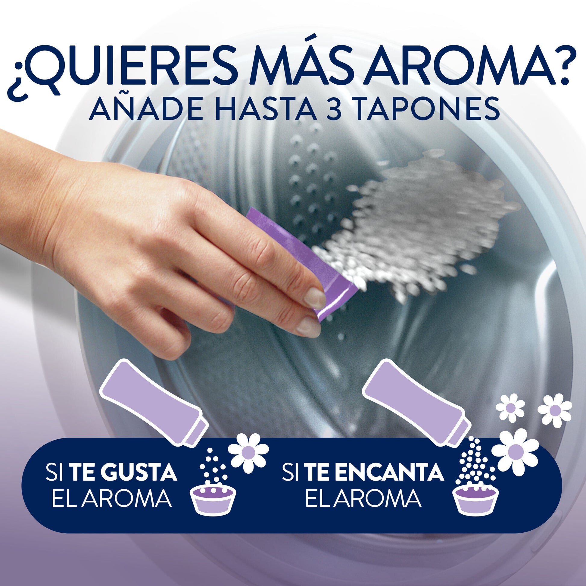 Perlas lavanda blanca Lenor 195g