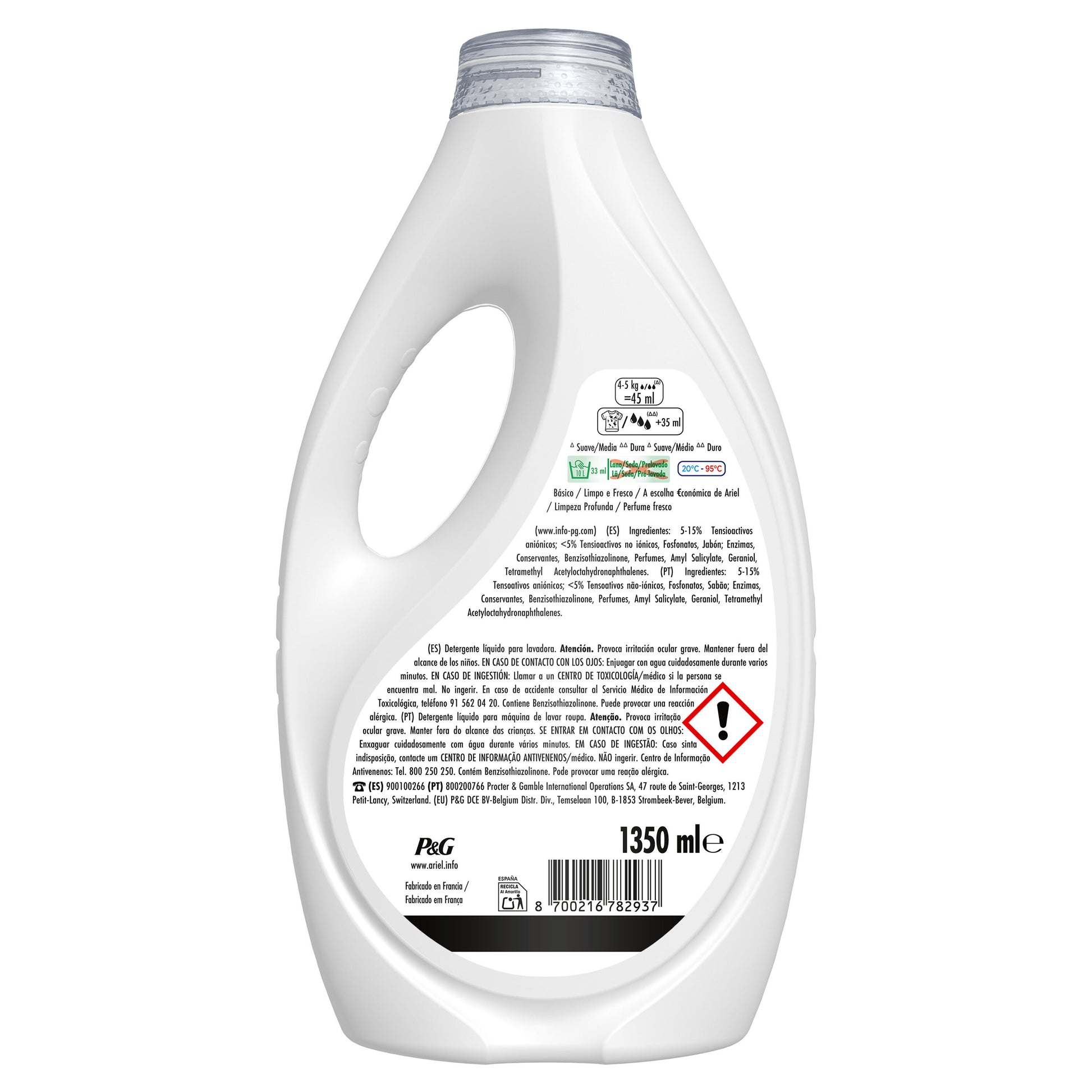 Detergente líquido basico Ariel 30u