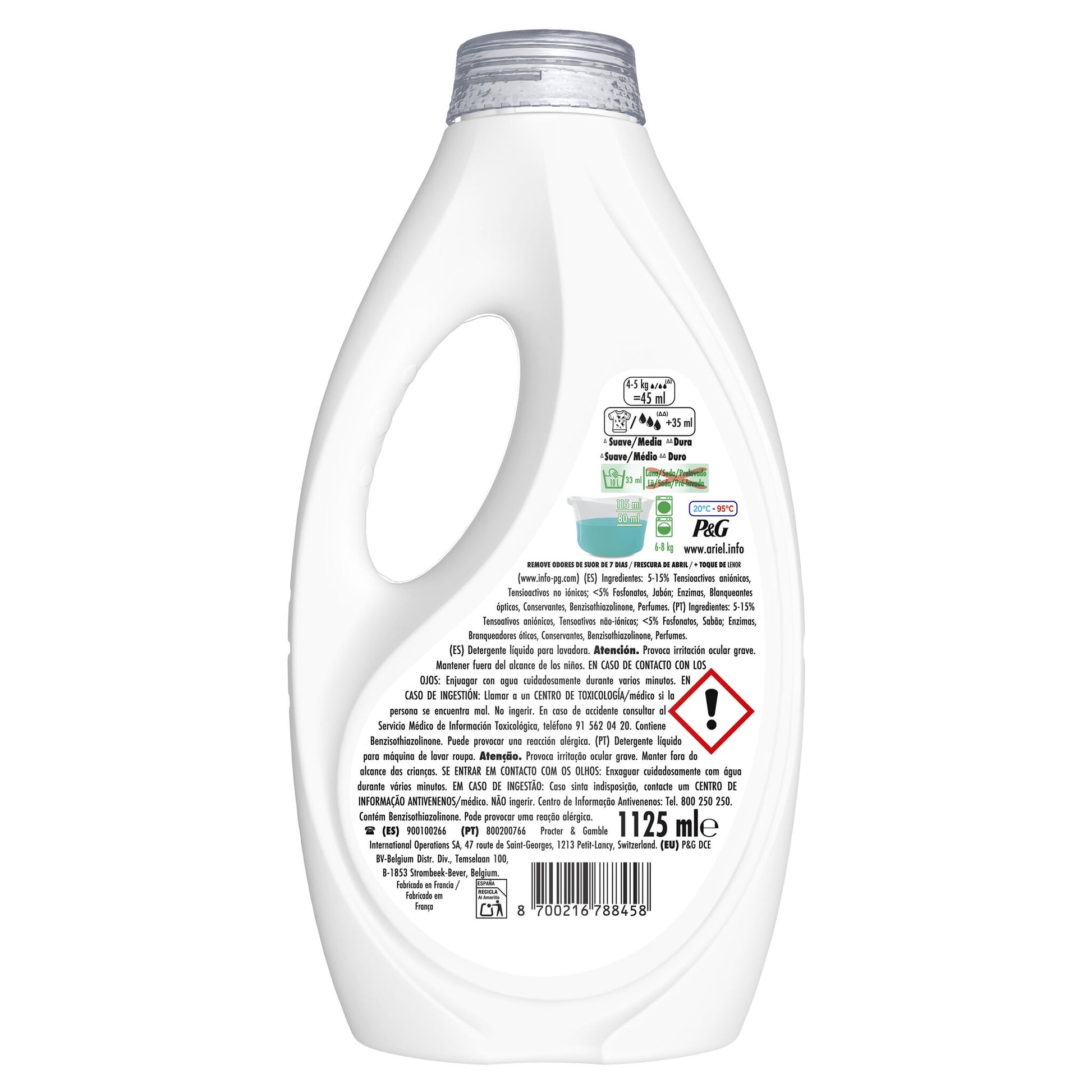 Detergente líquido frescor de abril Ariel 25d