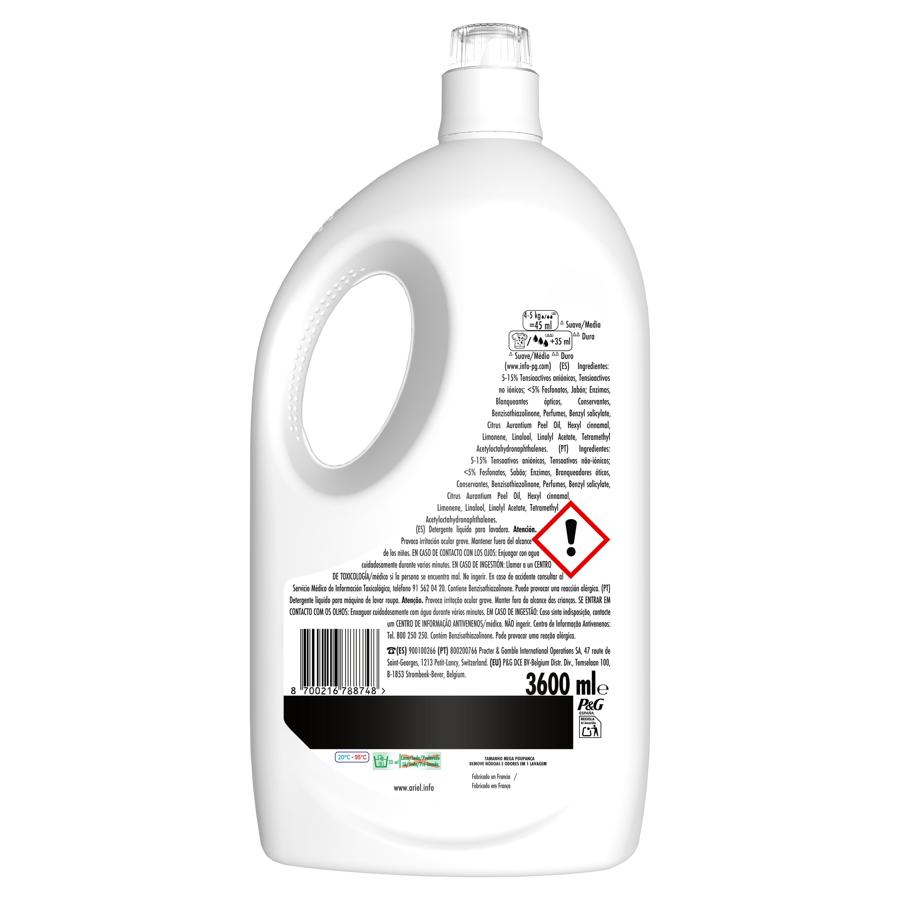 Detergente líquido ORIGINAL Ariel 80d