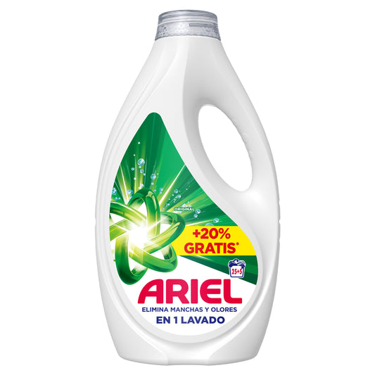 Detergente líquido original Ariel 25+5 La Despensa