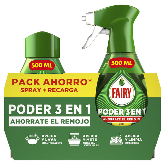 Spray limon + recarga Fairy 1000ml La Despensa
