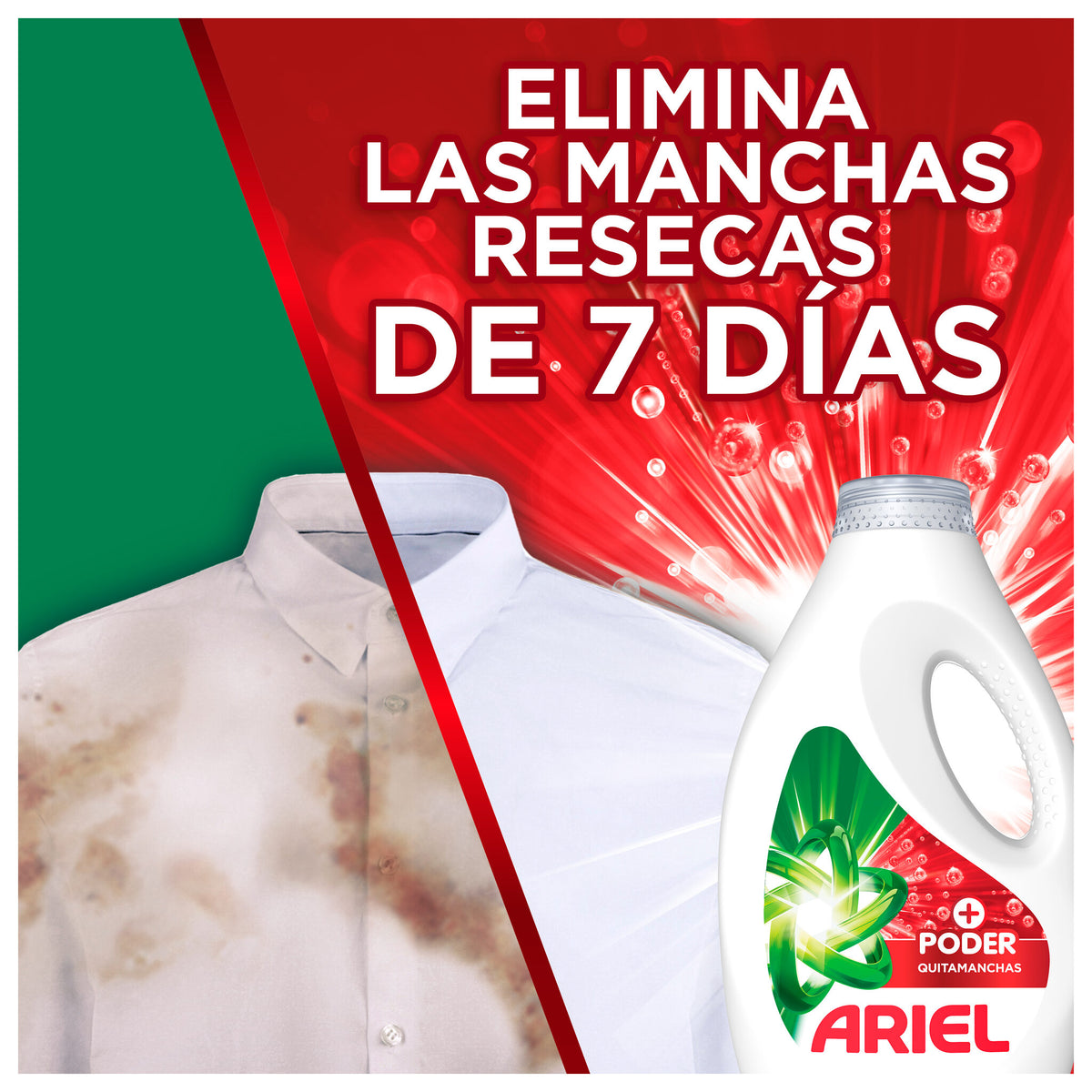 Detergente líquido oxi Ariel25d