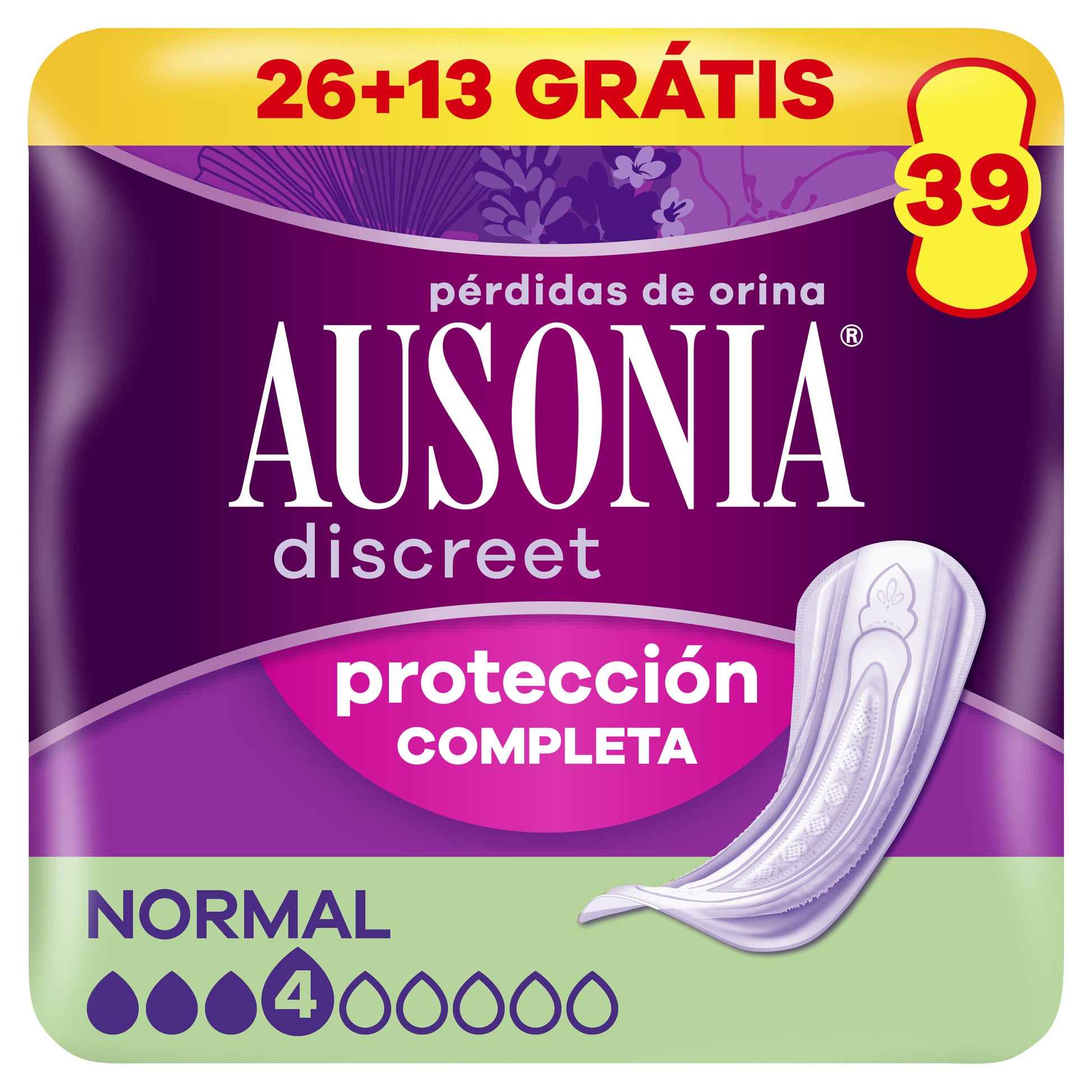 Compresas discreet normal 39u Ausonia 39u