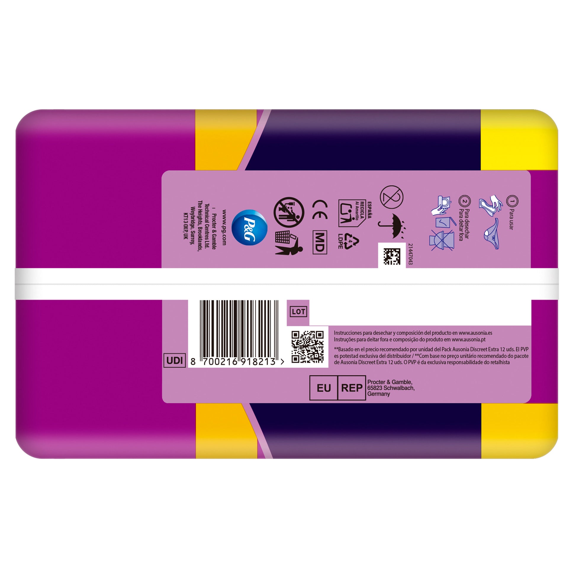 Compresas discreet extra Ausonia 34u