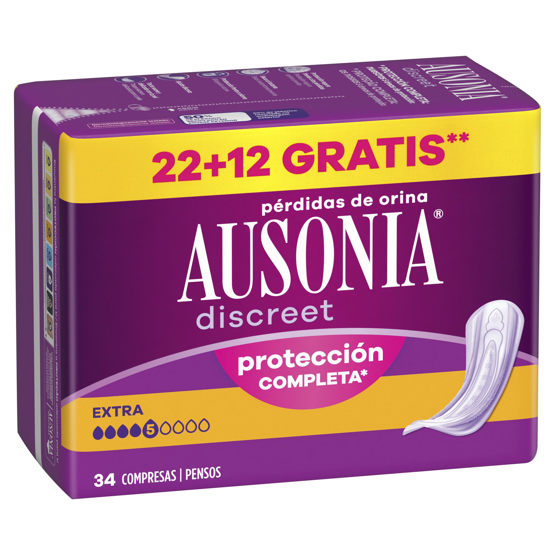 Compresas discreet extra Ausonia 34u