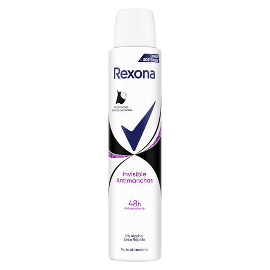 Desodorante spray mujer invisib aqua 0% alcoh 48h Rexona motion sense 200ml La Despensa