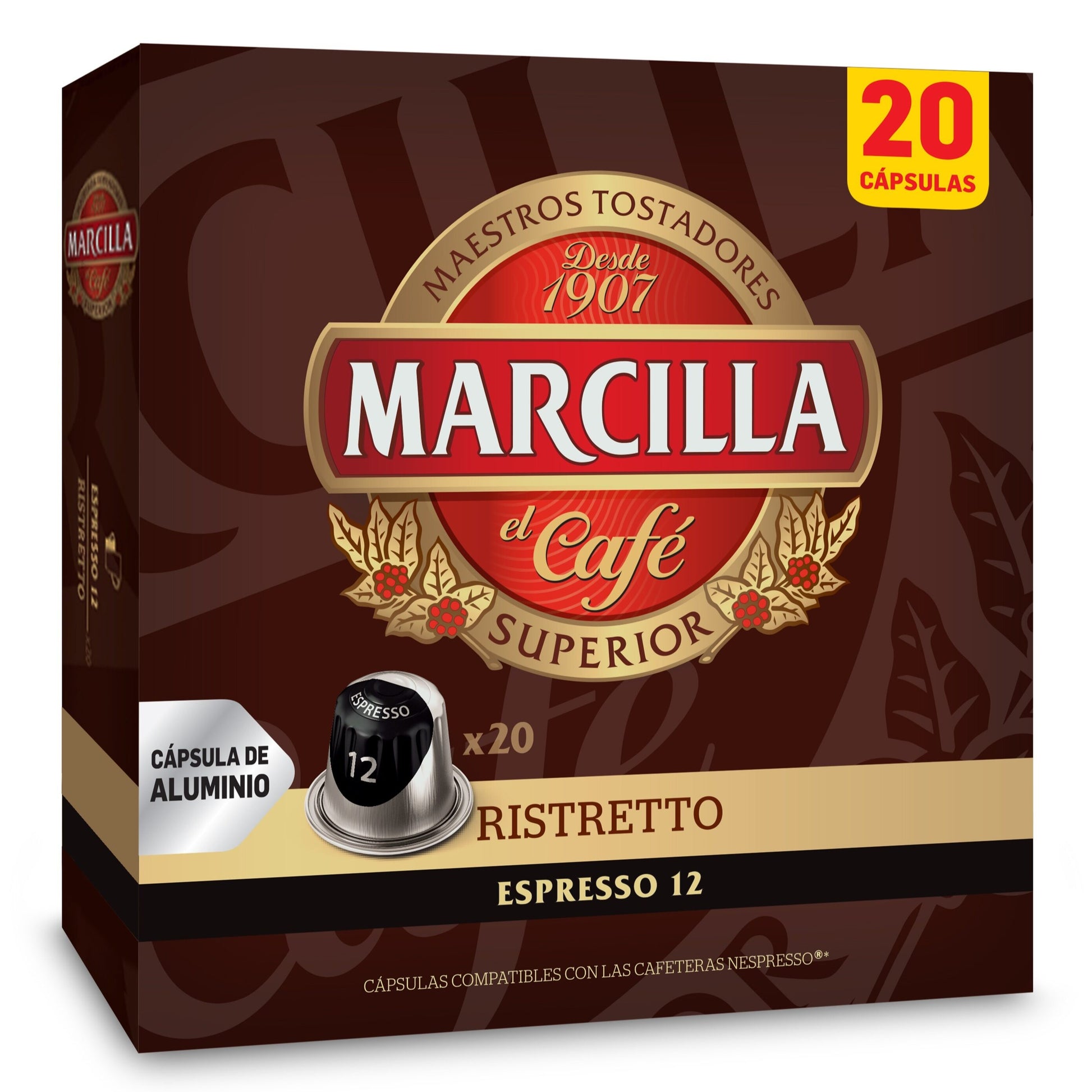 Café cápsula ristretto nº12 Marcilla p20 104g