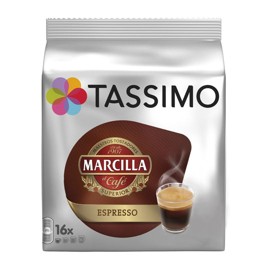 Café cápsula espresso Marcilla Tassimo p16 184g La Despensa