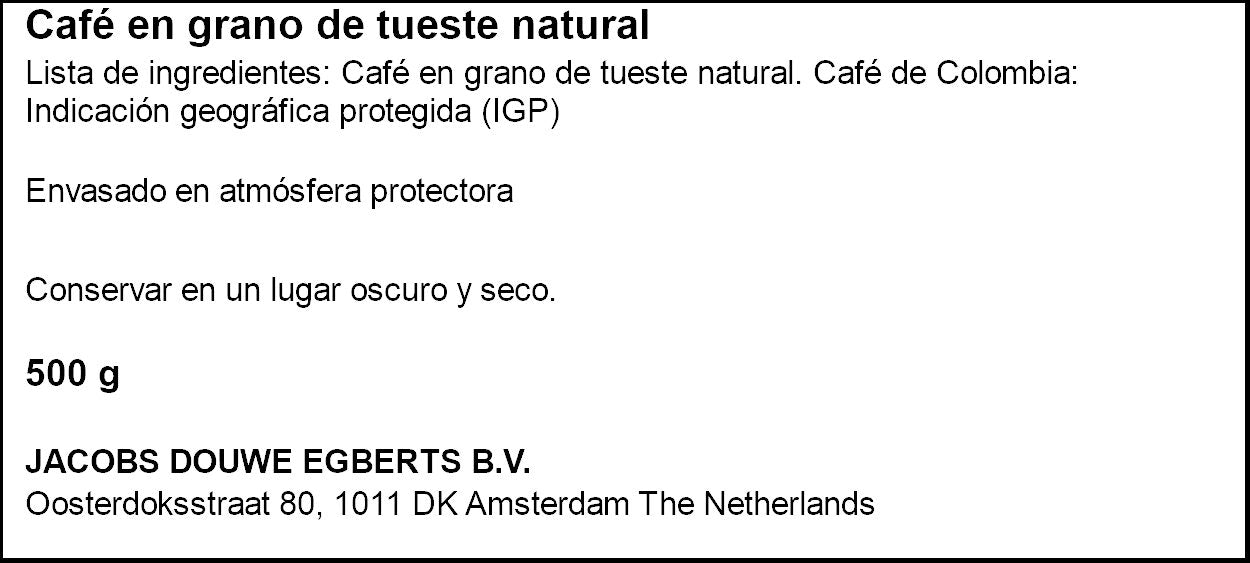 Cafe grano colombia Lor 500g