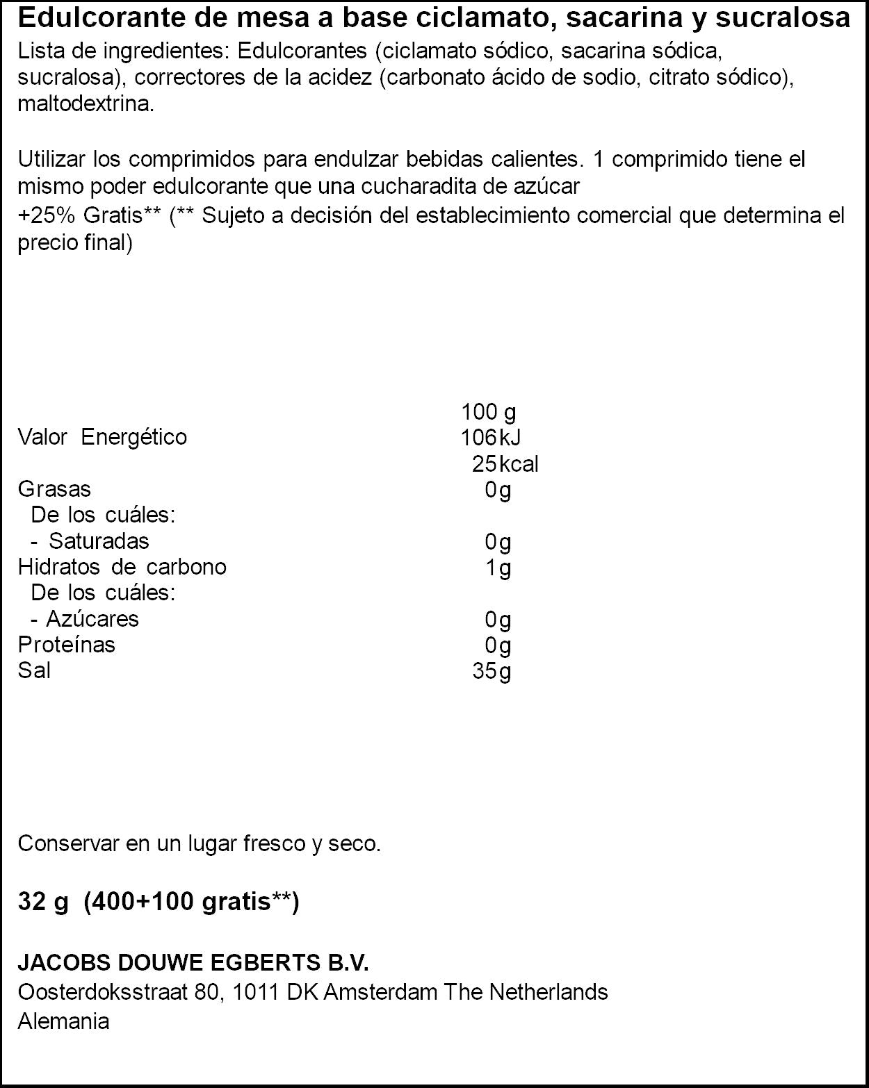 Edulcorante dosificador Natreen 400+100u