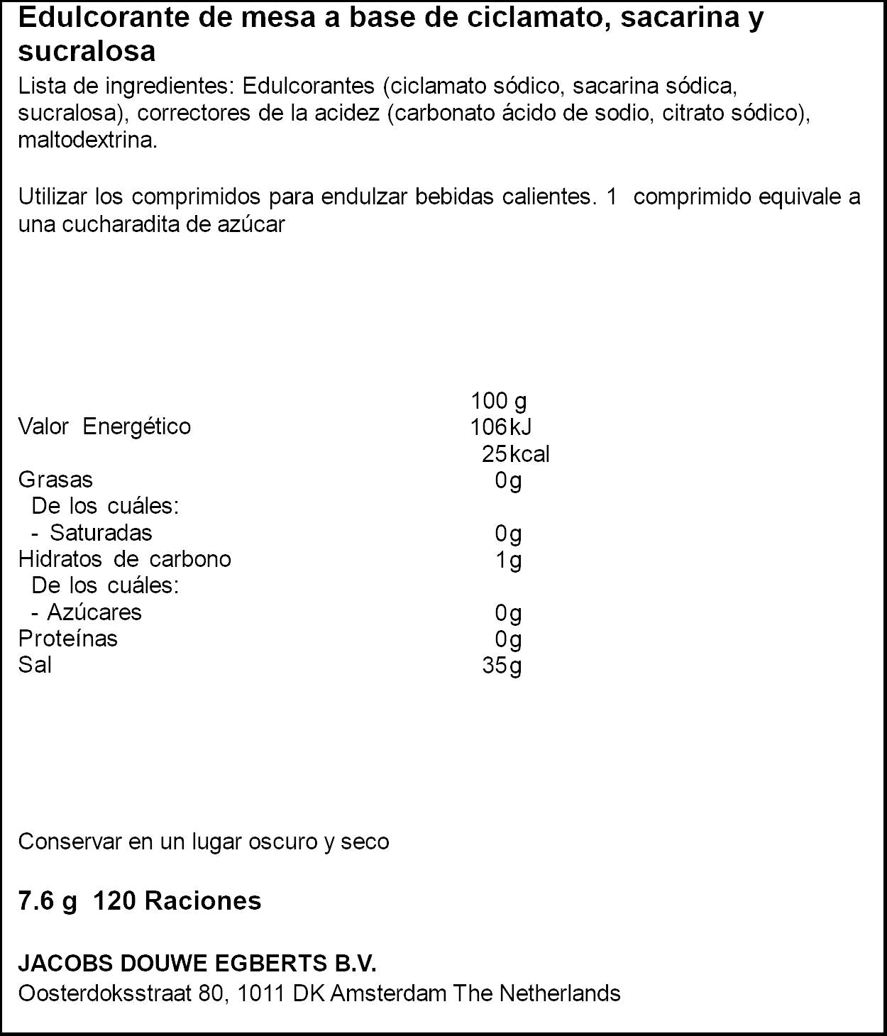 Educorante dosificador Natreen 120u 7.6g