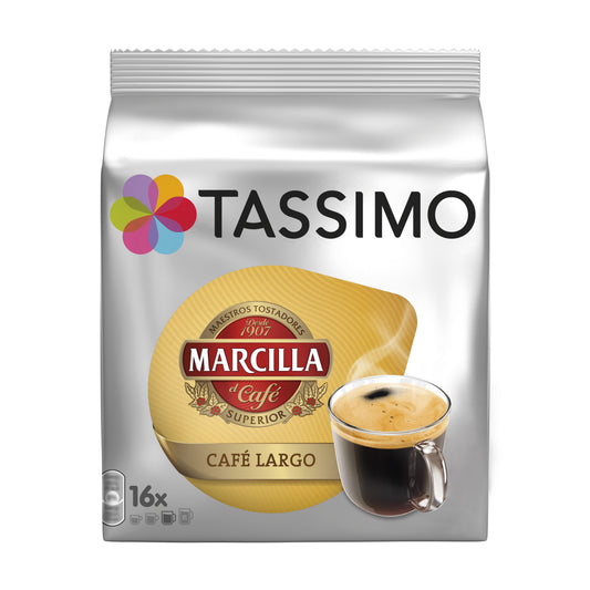 Café cápsula largo Marcilla Tassimo p16 184g La Despensa