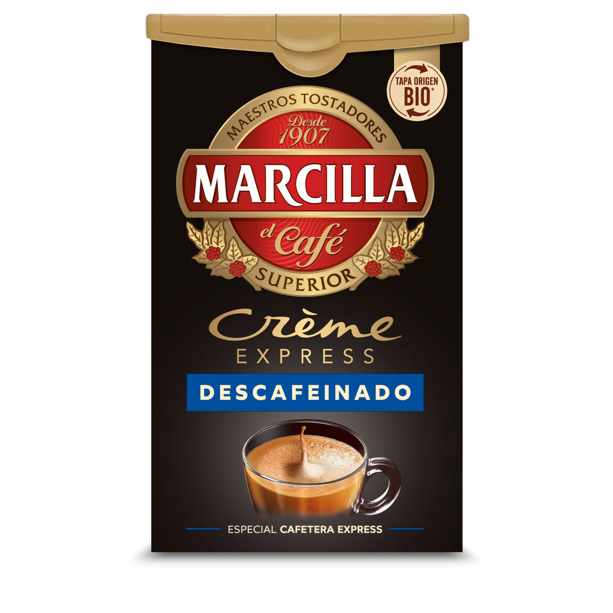 Café molido creme express descafeinado Marcilla 200g