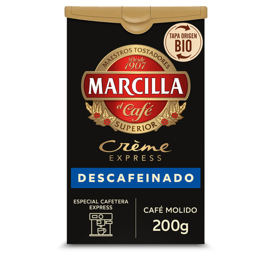 Café molido creme express descafeinado Marcilla 200g La Despensa