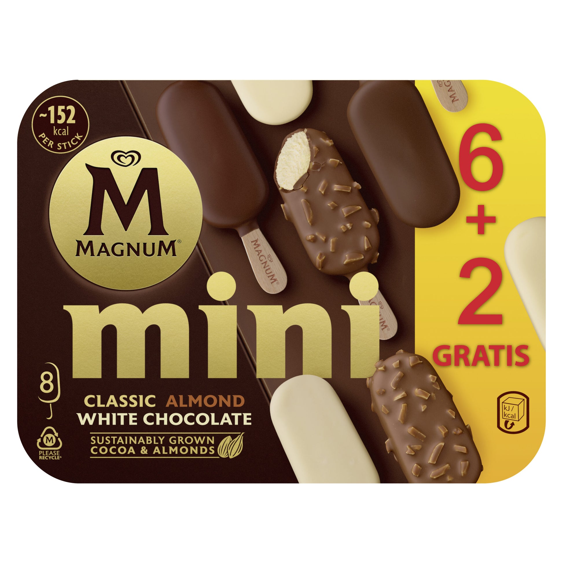 Bombon mini surtido Magnum p6+2x55ml
