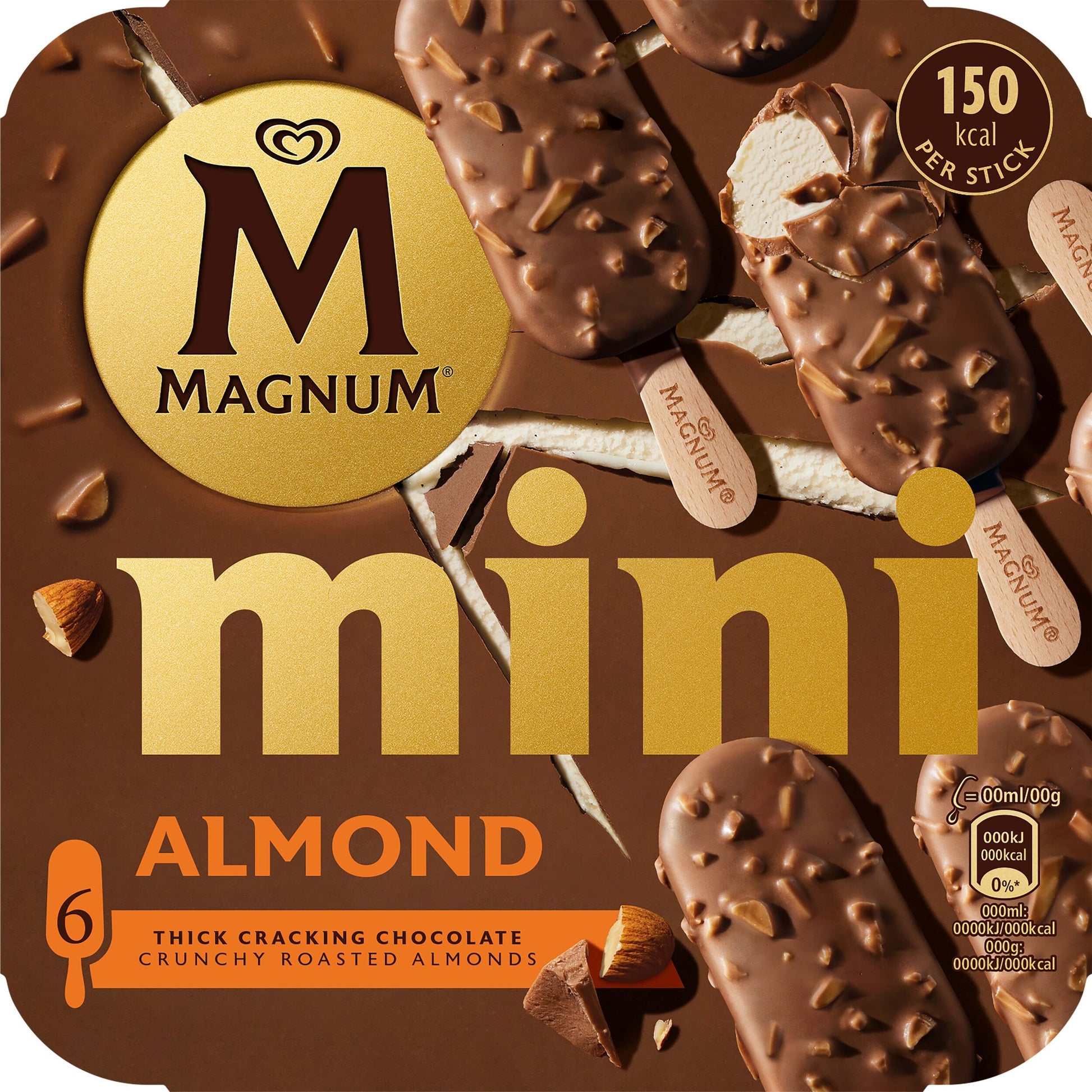 Bombon mini almendras Magnum p6x55ml