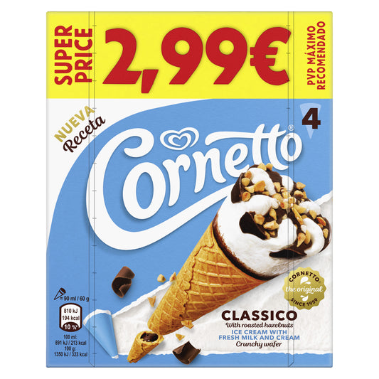 Cono nata Cornetto p4x90ml La Despensa