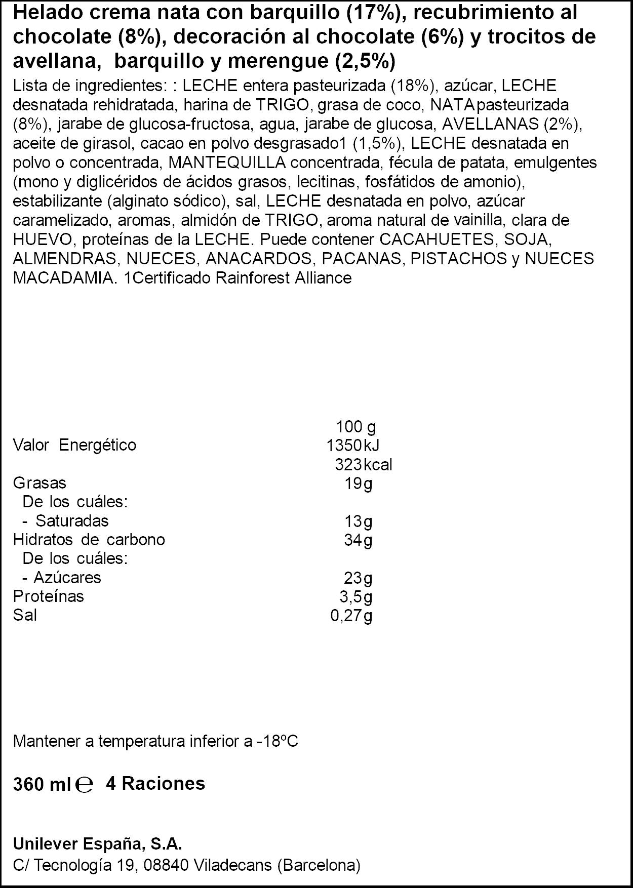 Cono nata Cornetto p4x90ml