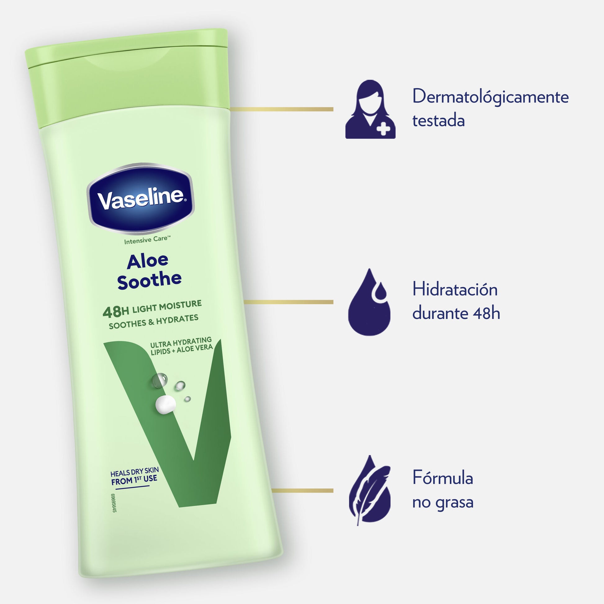 Locion corporal aloe soothe Vaseline 400ml