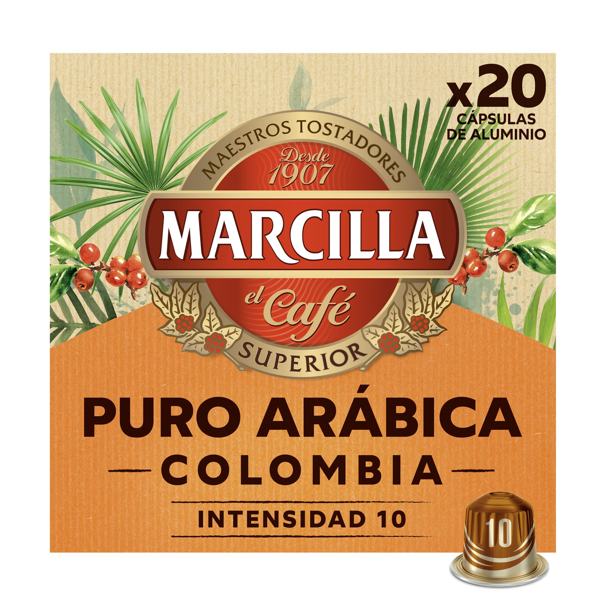 Café cápsula colombia Marcilla p20 104g