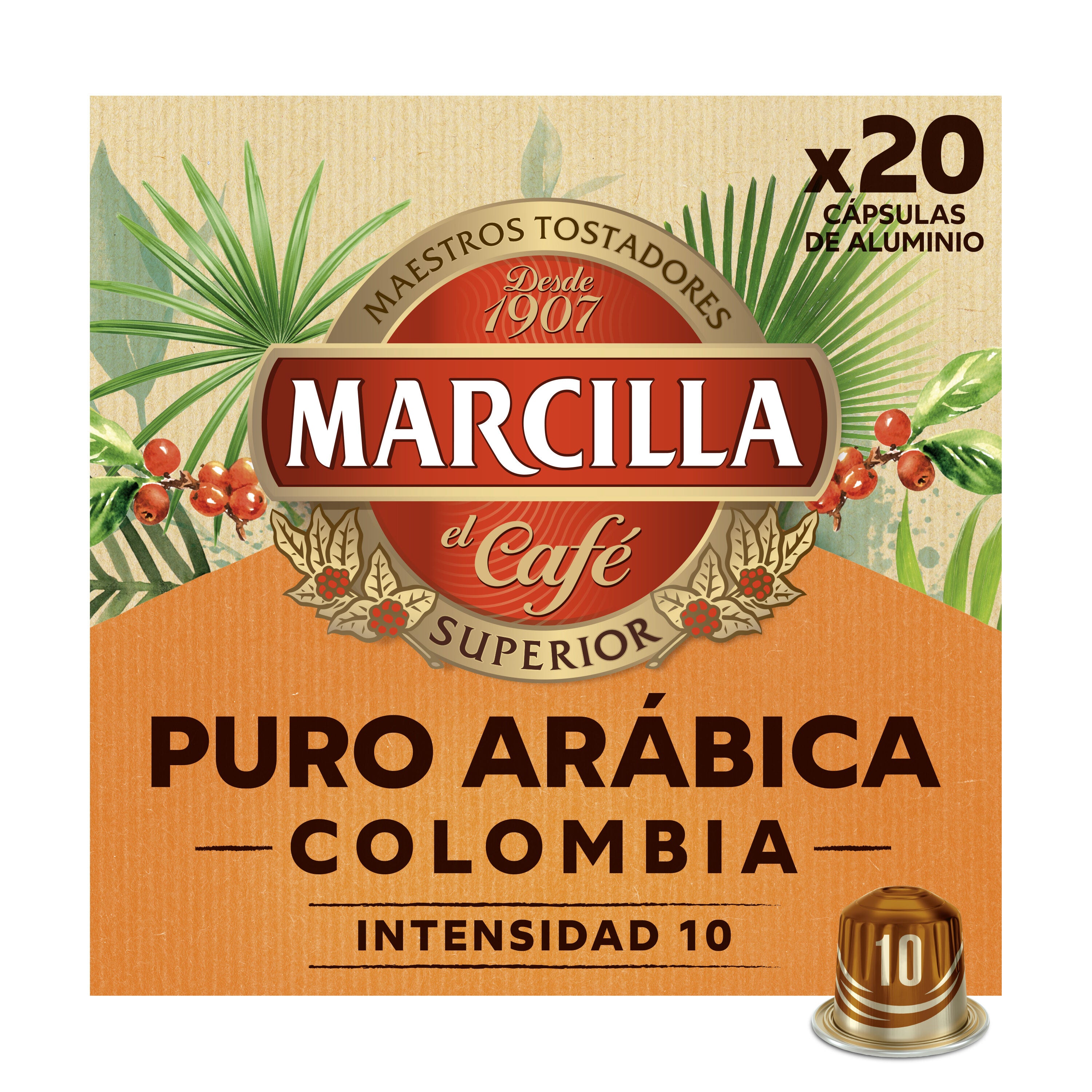 Café cápsula colombia Marcilla p20 104g