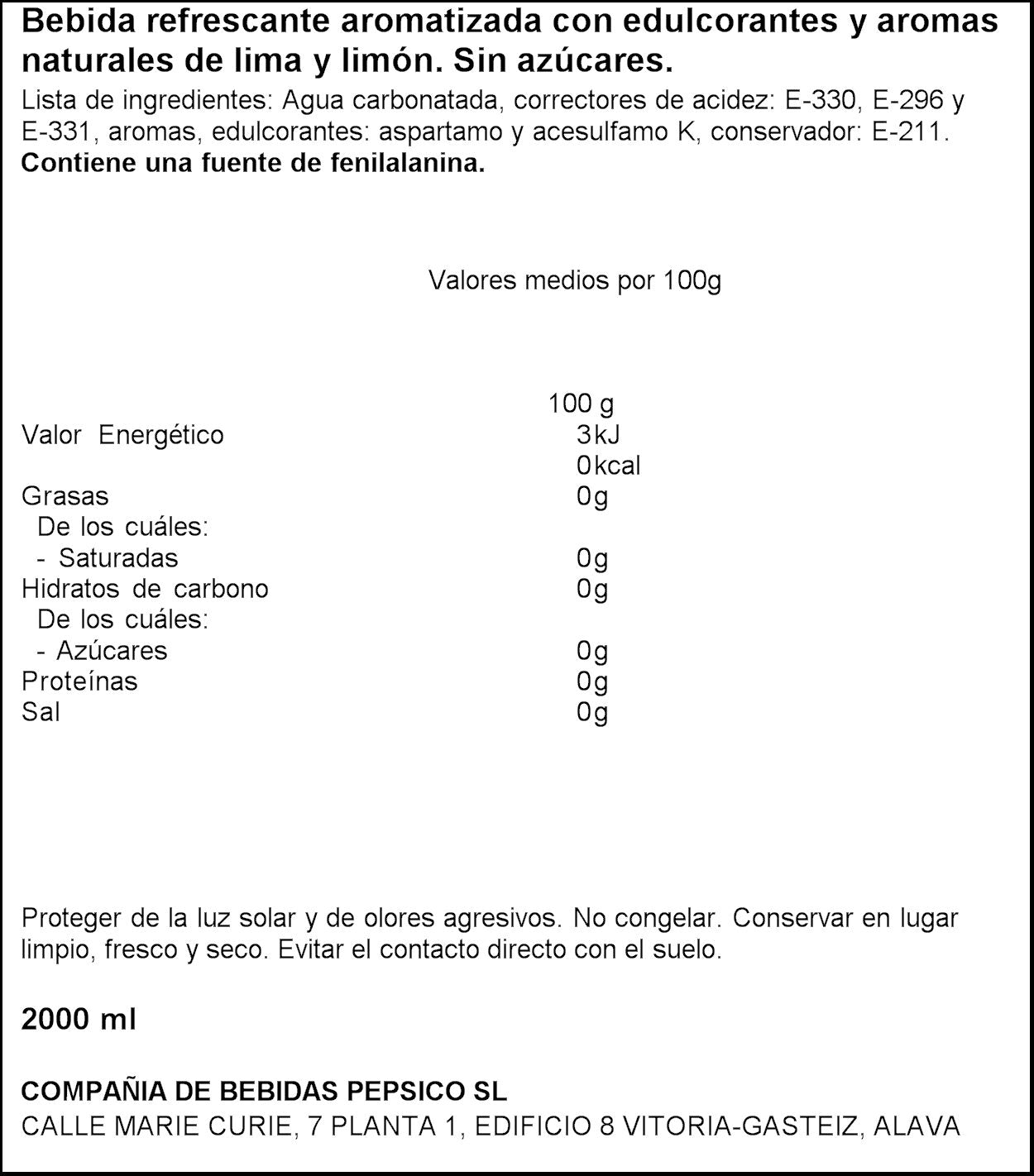 Refresco lima zero Seven up 2l