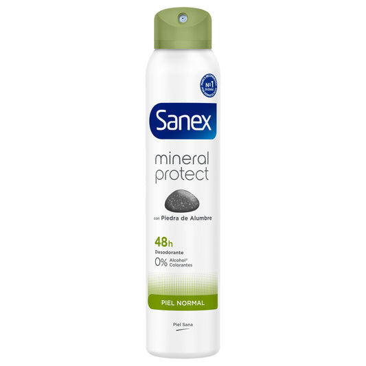Desodorante spray unisex natur protect 0% alcoh Sanex 200ml La Despensa