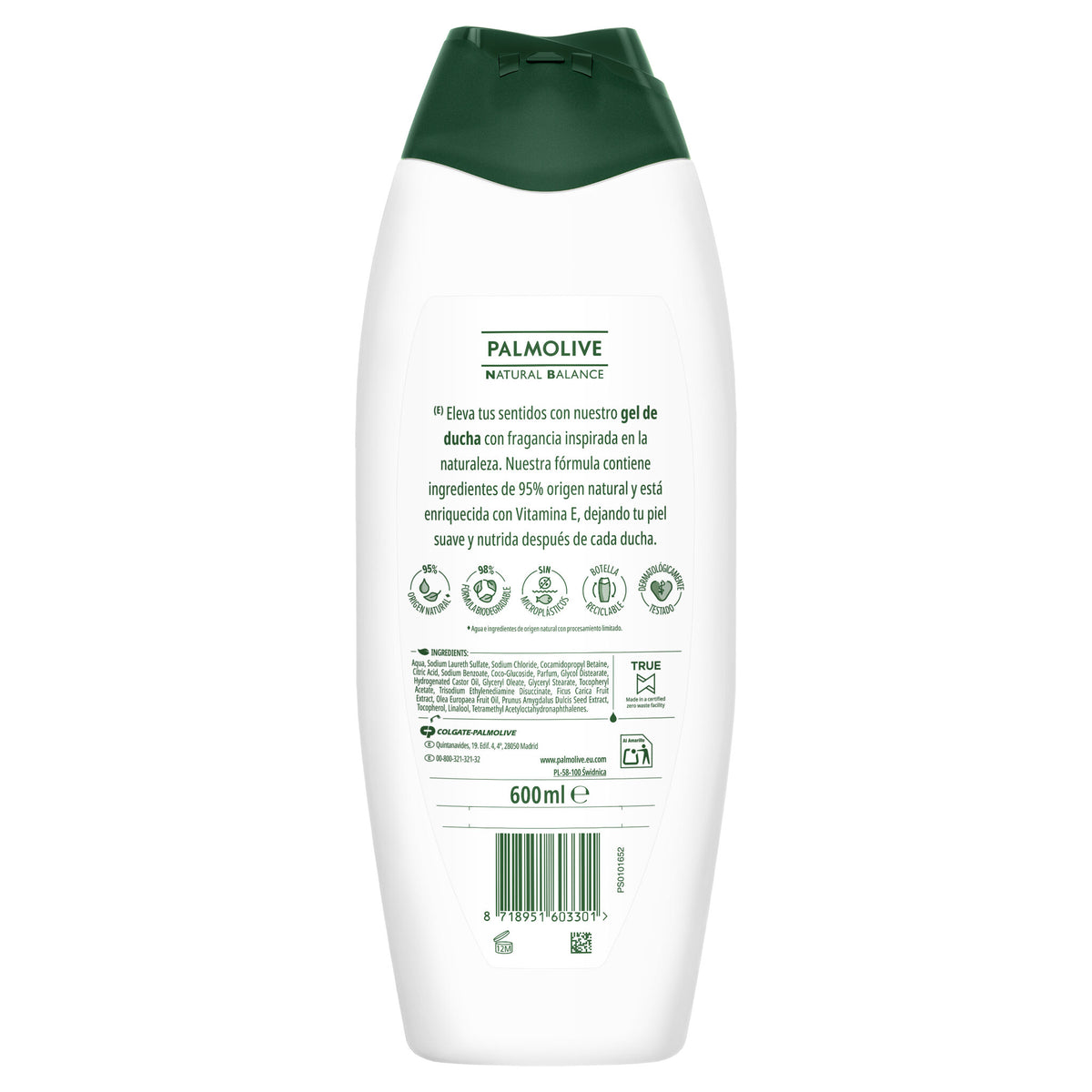 Gel ducha oliva/leche Nb 600ml