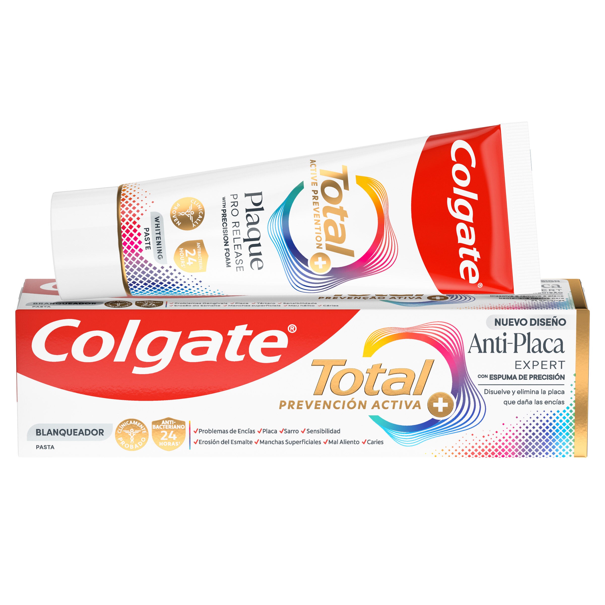 Dentífrico total placa white Colgate 75ml