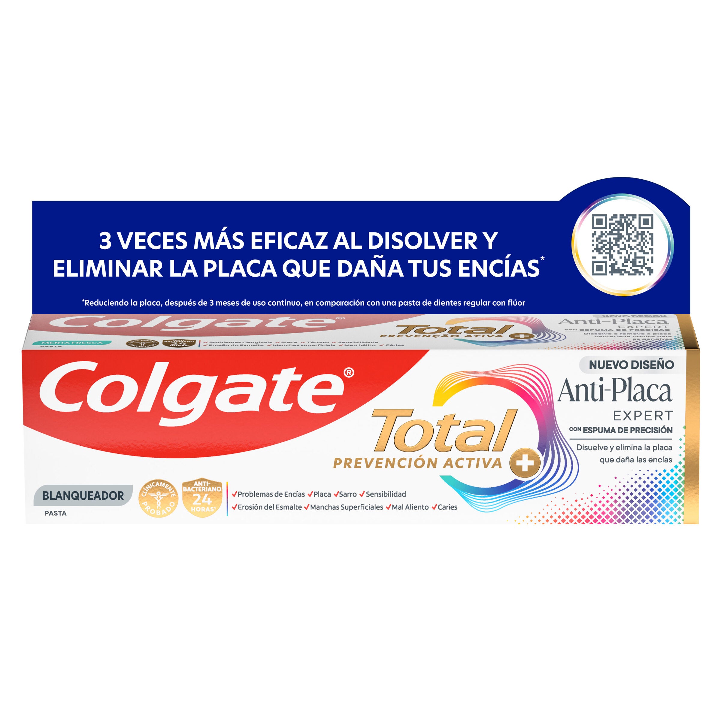 Dentífrico total placa white Colgate 75ml