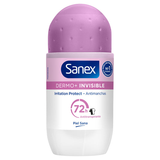 Desodoran roll on unisex invis antitransp 24h Sanex 50ml La Despensa