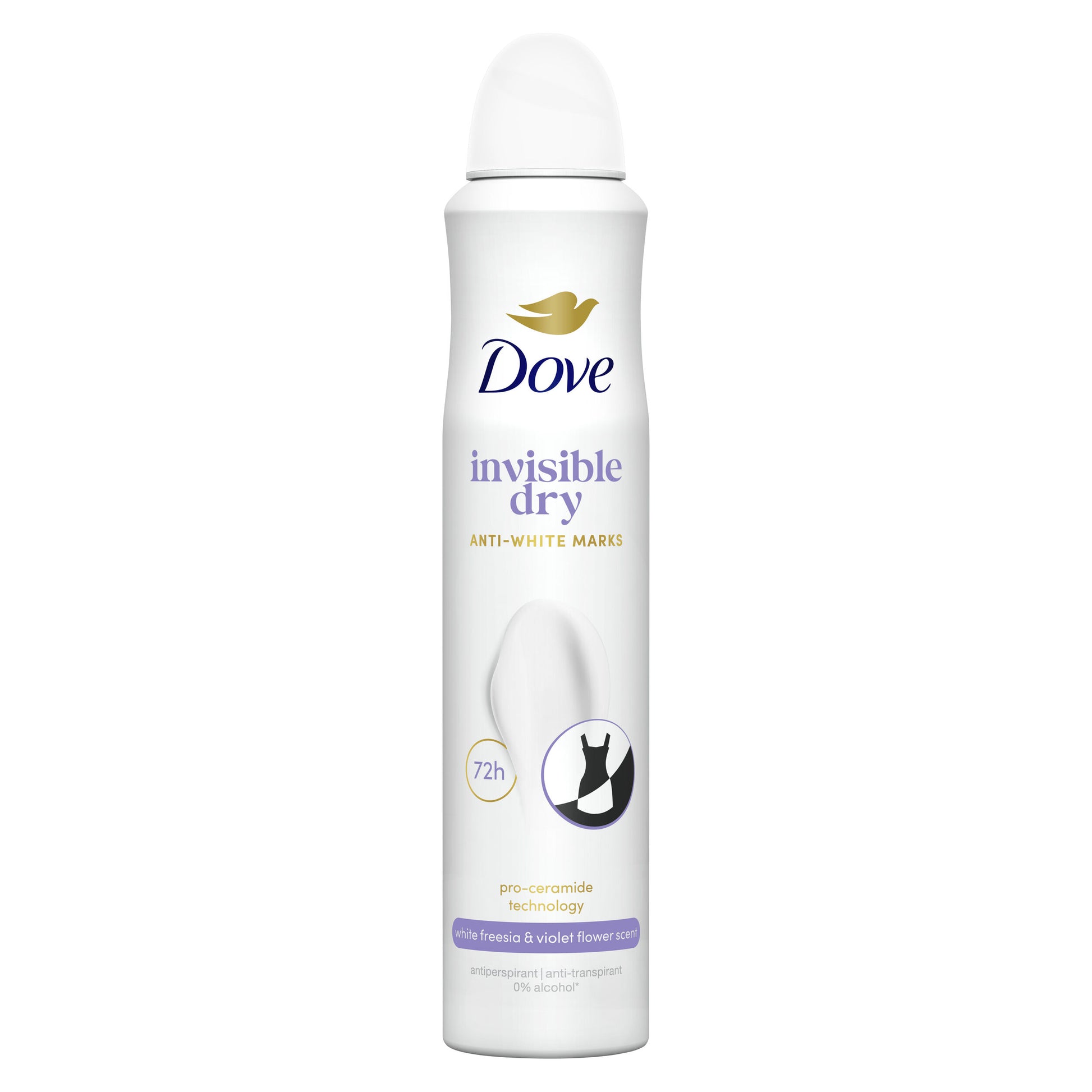 Desodorante spray mujer dry 0% alcohol 48h Dove 200ml