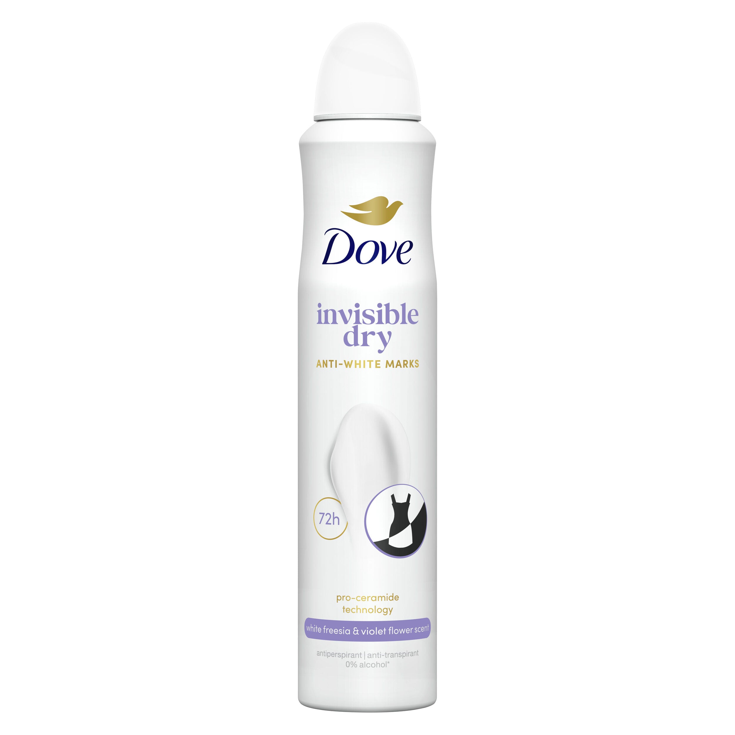 Desodorante spray mujer dry 0% alcohol 48h Dove 200ml