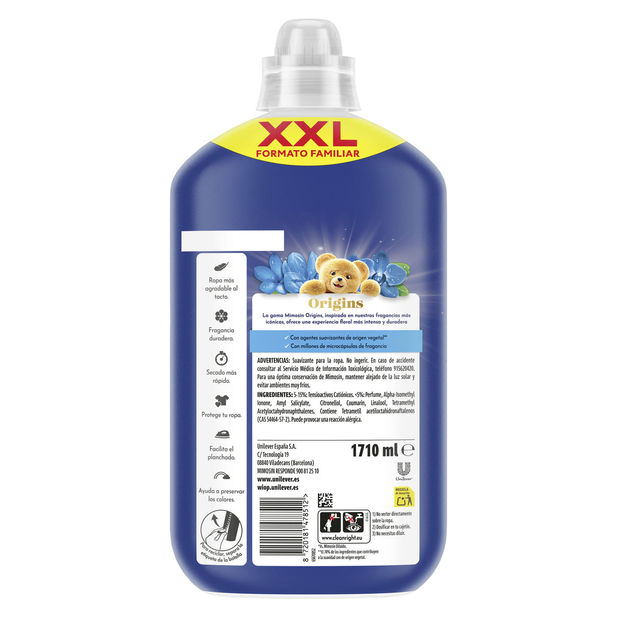 Suavizante concentrado bergamota xxl Mimosin 95d