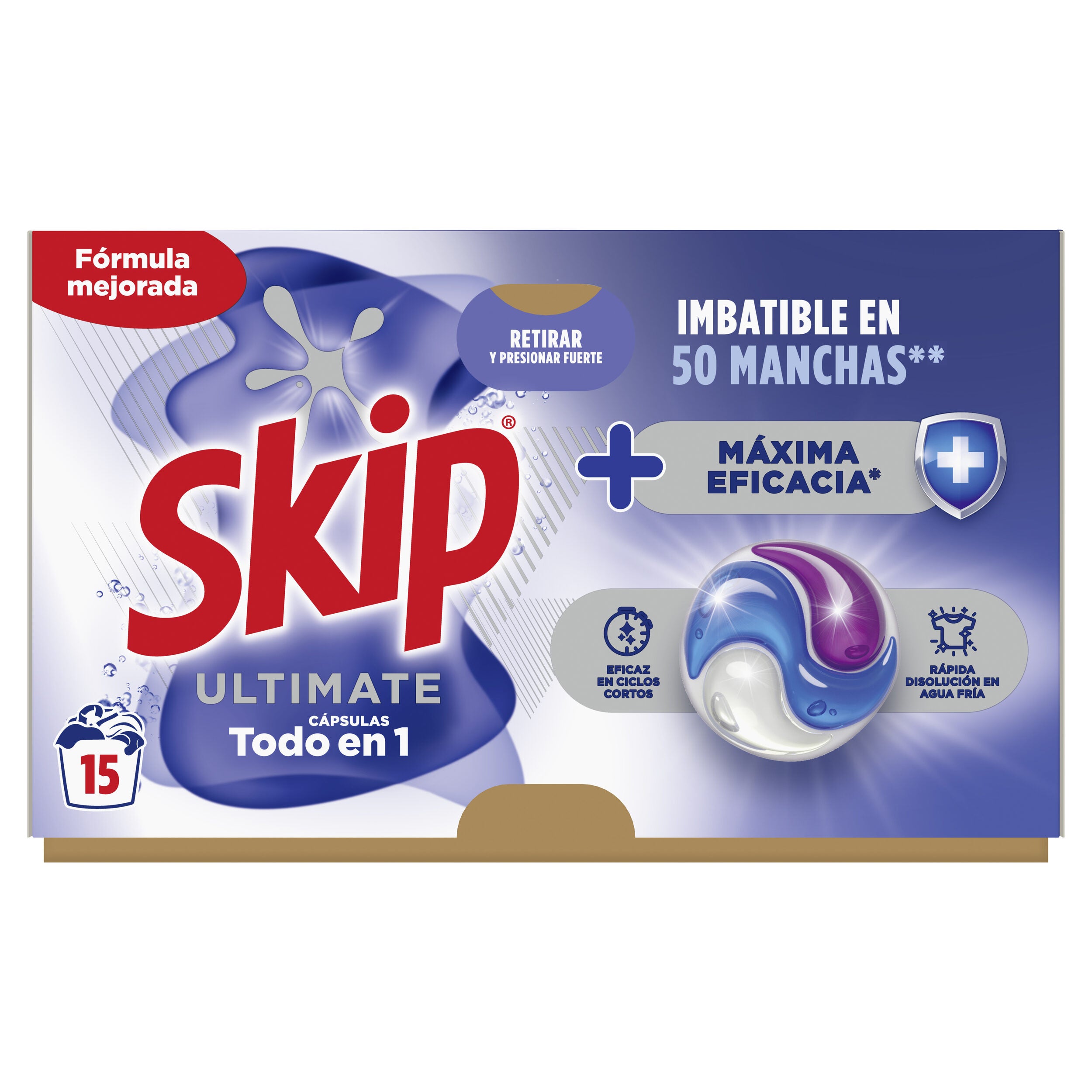 Detergente cápsula ultimate Skip 15u