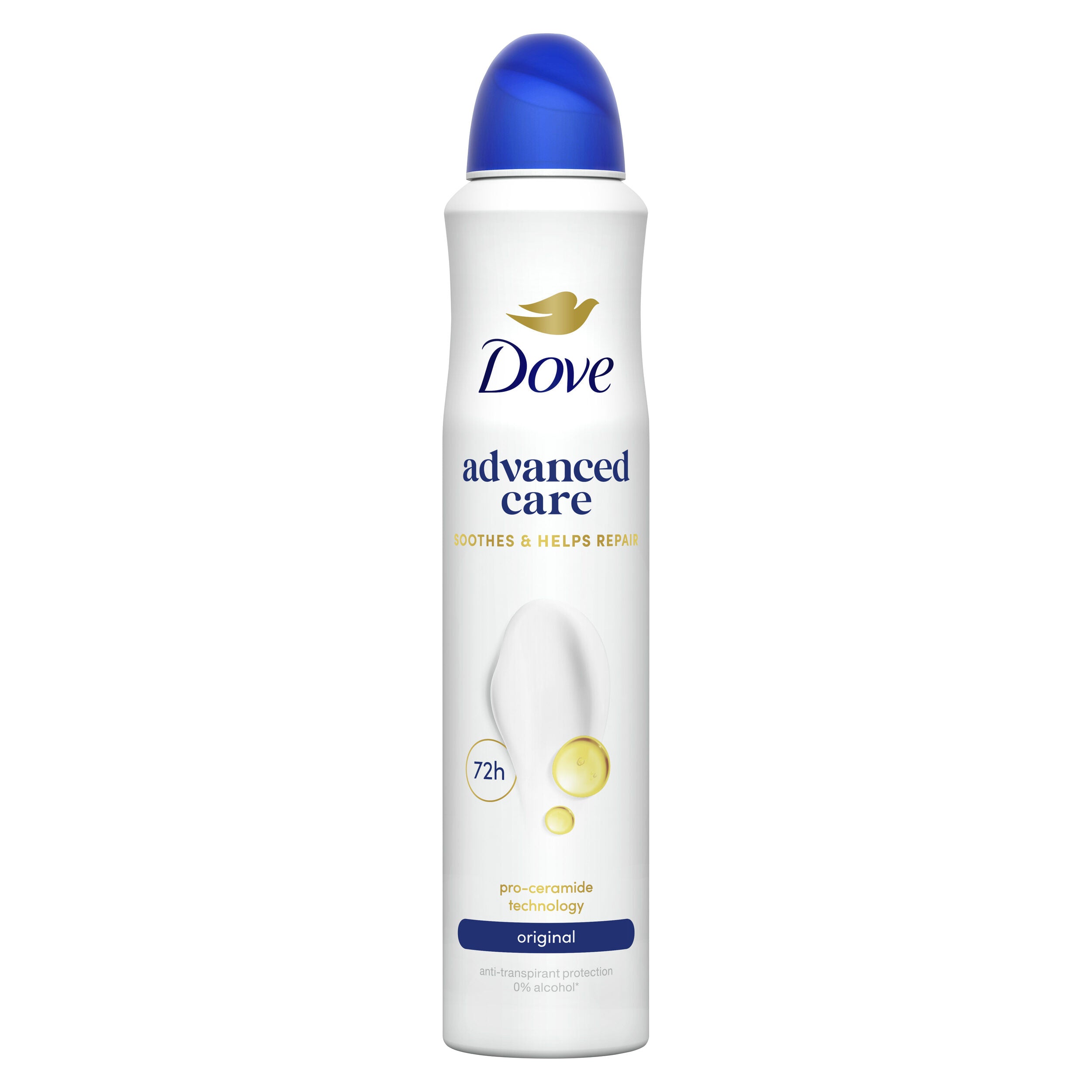 Desodorante spray mujer original 0% alcohol 48h Dove 200ml
